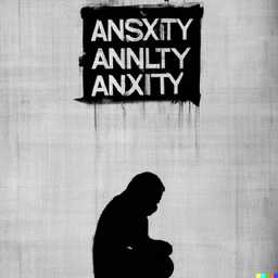 a representation of anxiety, by Banksy generated by DALL·E 2